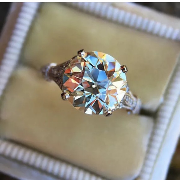 Fashion 925 Silver Rings White Sapphire Ring - Picture 3 of 5